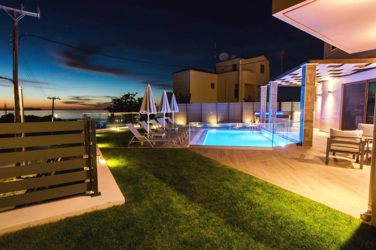 Villa Anthi, A Modern Villa With Salted Water Pool,Hot Tub & Bbq! Rethymno  Екстер'єр фото